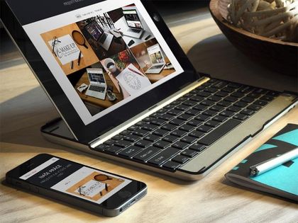 Responsive website displayed on a computer, tablet and mobile phone